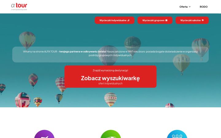 Ekrano kopija alfatour.pl