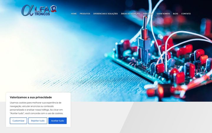 Screenshot of alfatronicos.com.br