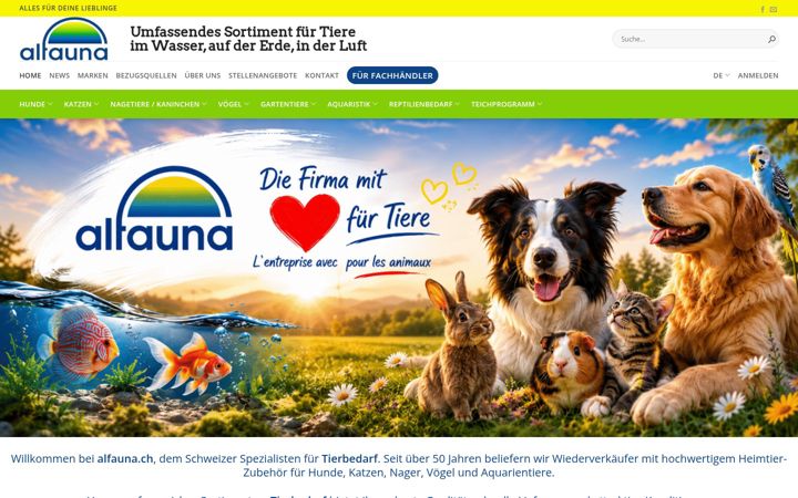 Screenshot van alfauna.ch