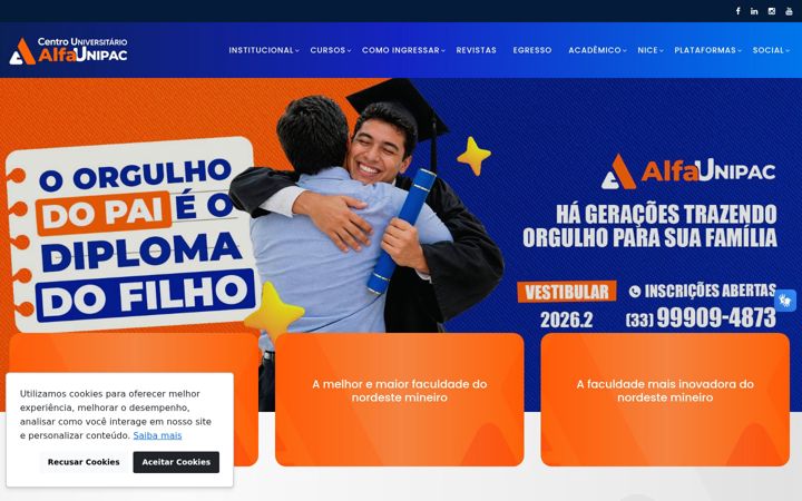 Screenshot of alfaunipac.com.br