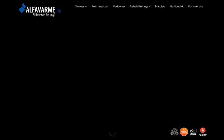 Screenshot van alfavarme.no