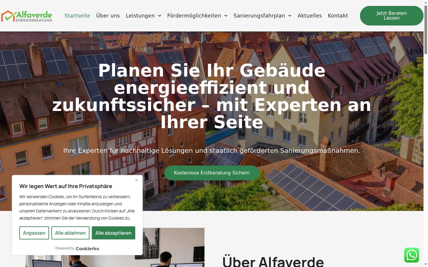 Screenshot van de toestemmingsbanner zoals getoond vóór enige interactie