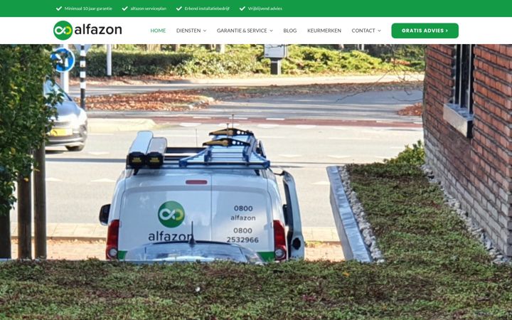 Skjámynd af alfazon.nl