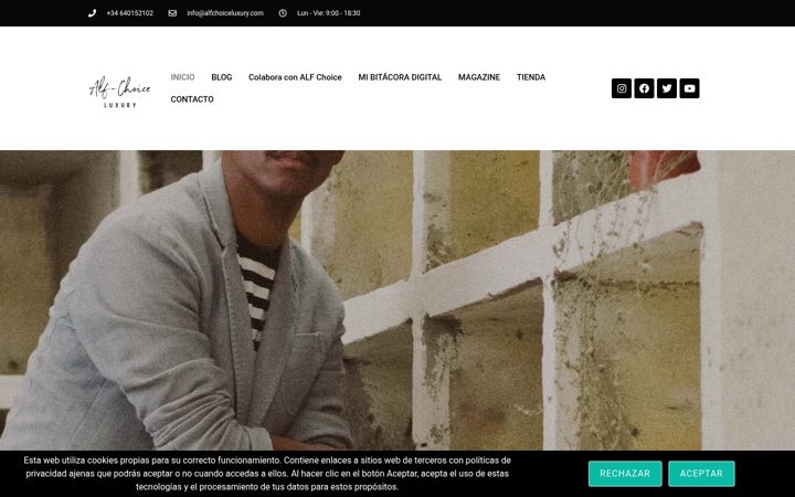 Screenshot of alfchoiceluxury.com