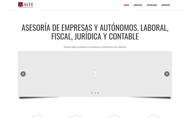 Screenshot of alfe-asesoria.es
