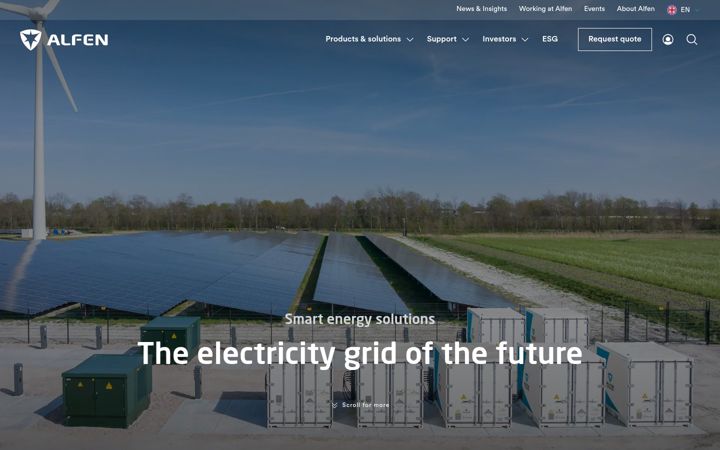 Screenshot of alfen.com
