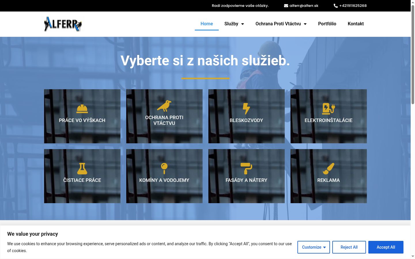 Screenshot des Einwilligungsbanners vor jeglicher Interaktion