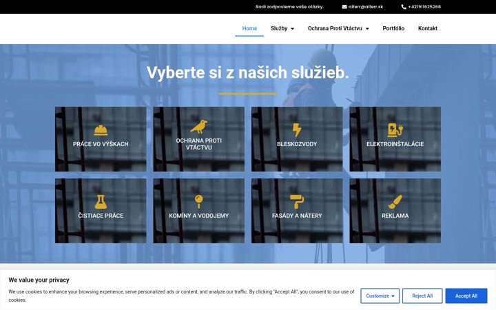 Screenshot of alferr.sk