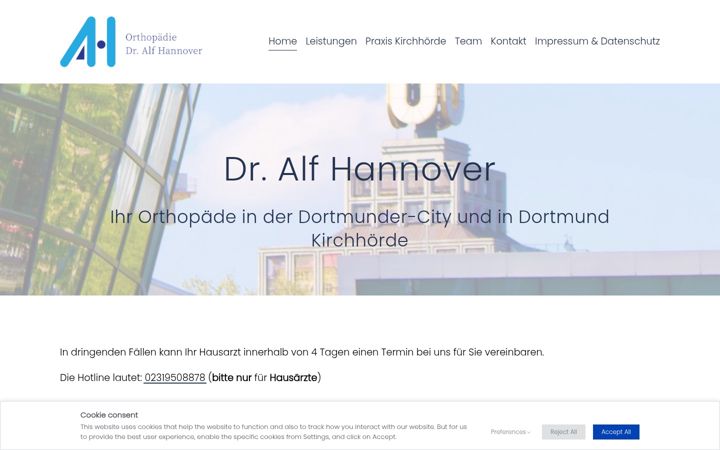 Screenshot of alfhannover.de