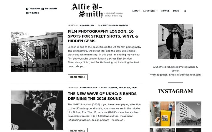 Screenshot of alfiebsmith.com