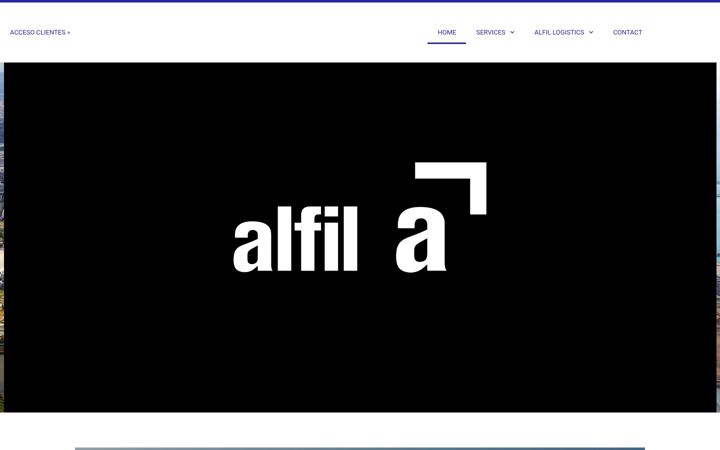 Skärmbild av alfillogistics.com