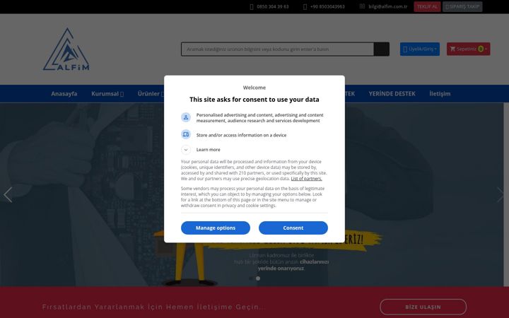 Screenshot of alfim.com.tr