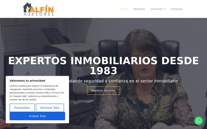 Screenshot of alfin-asesores.com