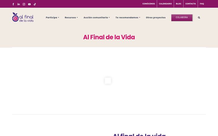 Screenshot of alfinaldelavida.org
