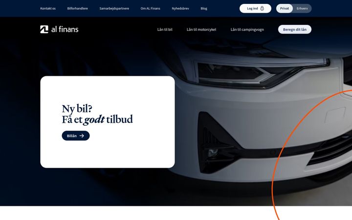 Screenshot of alfinans.dk