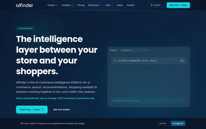 Screenshot of alfinder.ai