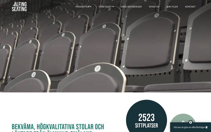 Screenshot of alfingseating.se