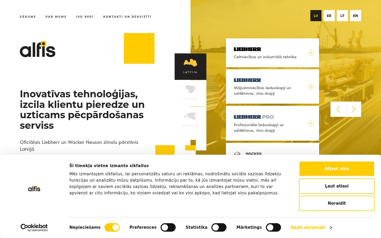 Sutikimo reklamjuostės, rodytos prieš bet kokią sąveiką, ekrano kopija
