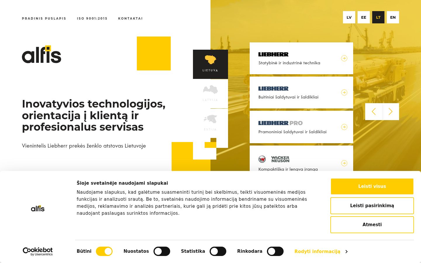 Screenshot of the consent banner shown before any interaction