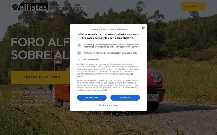 Screenshot of alfistas.es