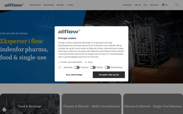 Screenshot of alflow.dk
