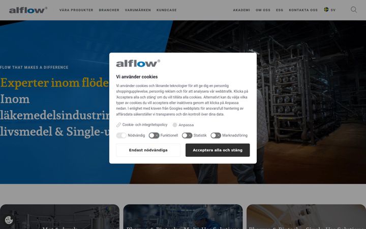 Screenshot of alflow.se