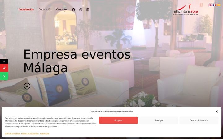 Screenshot of alfombraroja.org