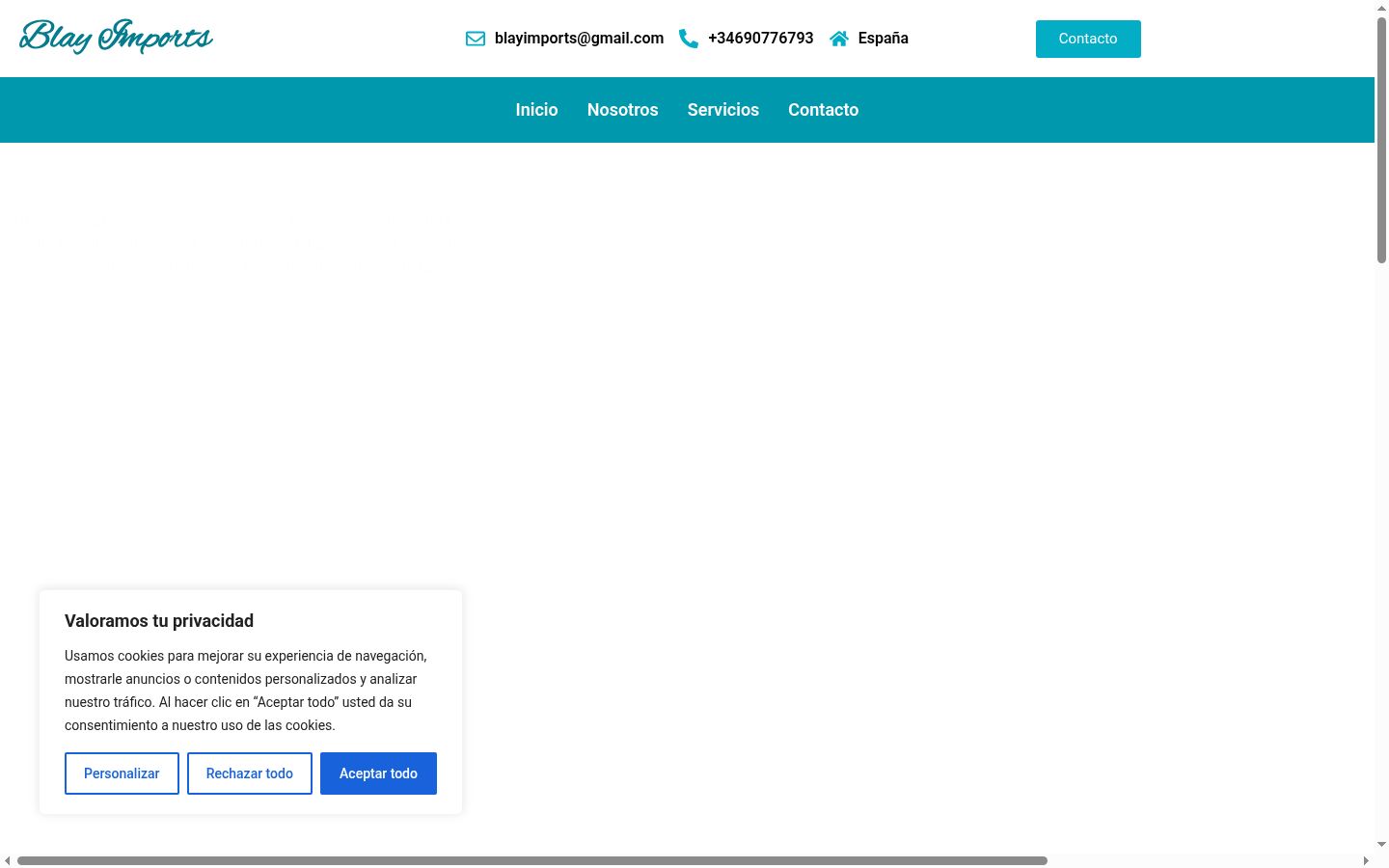 Screenshot del banner di consenso mostrato prima di qualsiasi interazione