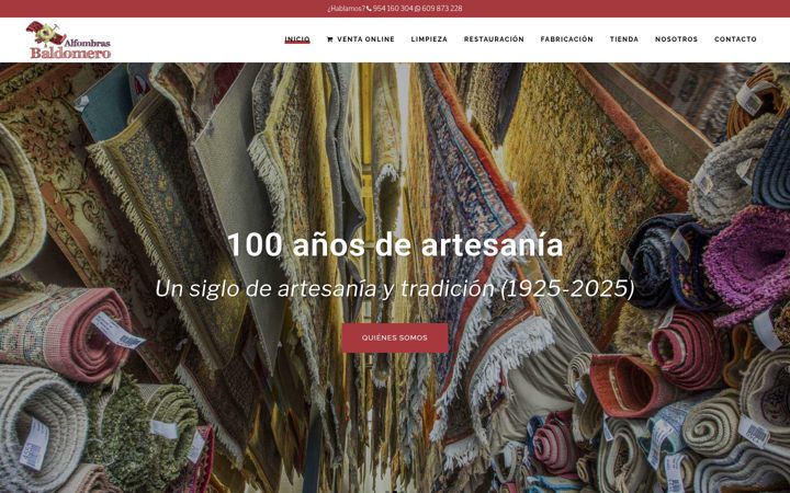 Screenshot di alfombrasbaldomero.es