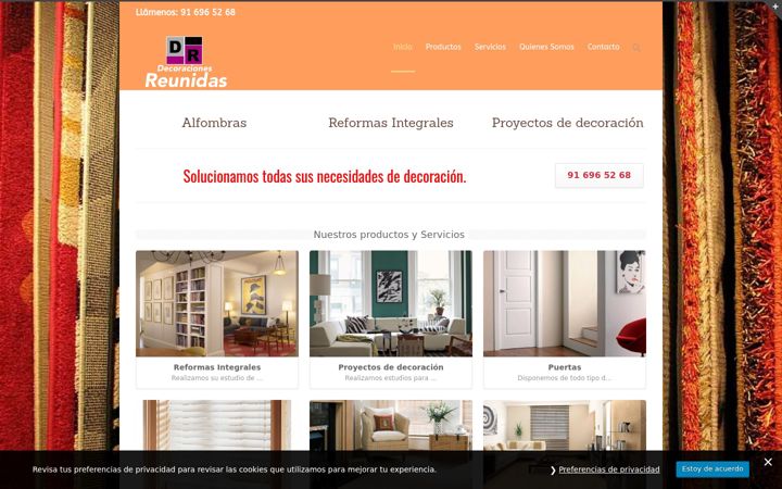 Screenshot di alfombrasdecoracionesreunidas.es