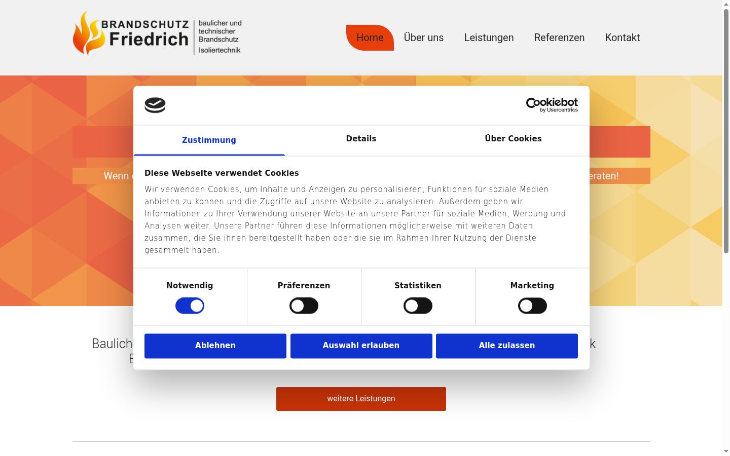 Screenshot tal-banner tal-kunsens muri qabel kwalunkwe interazzjoni