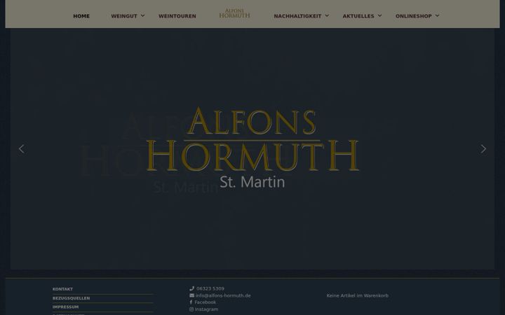 Екранна снимка на alfons-hormuth.de