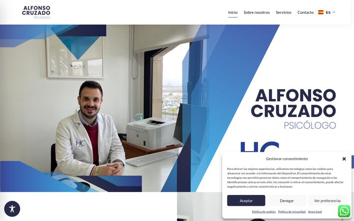 Screenshot of alfonsocruzadopsicologia.com