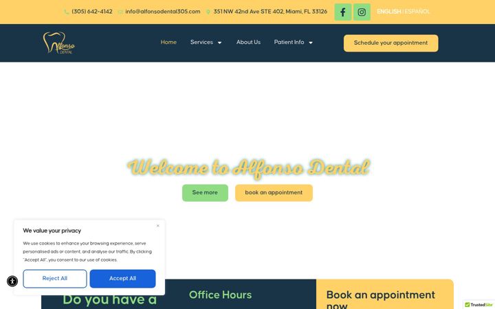 Screenshot di alfonsodental305.com
