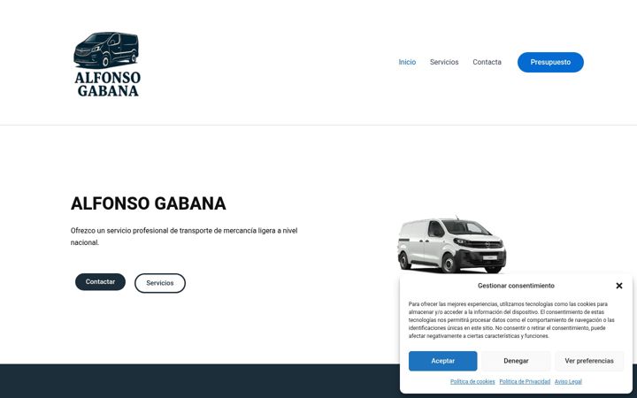Screenshot of alfonsogabana.com
