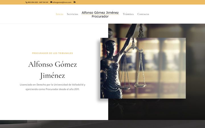 Screenshot of alfonsogomezprocurador.es