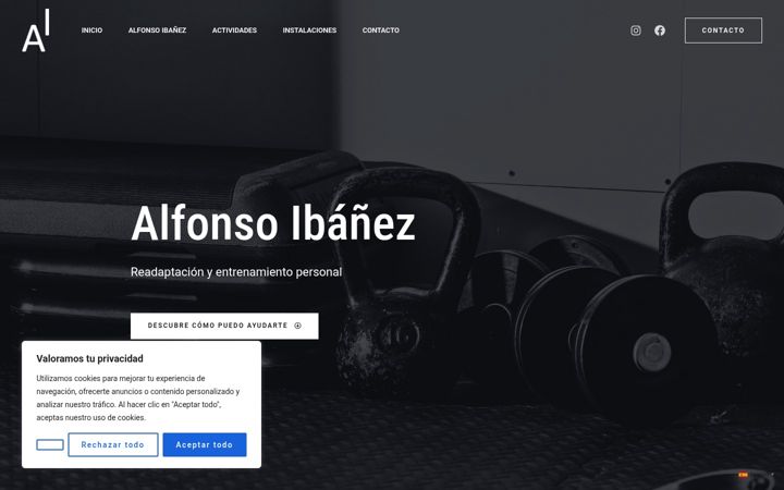 Screenshot of alfonsoreadaptacionyentrenamiento.com