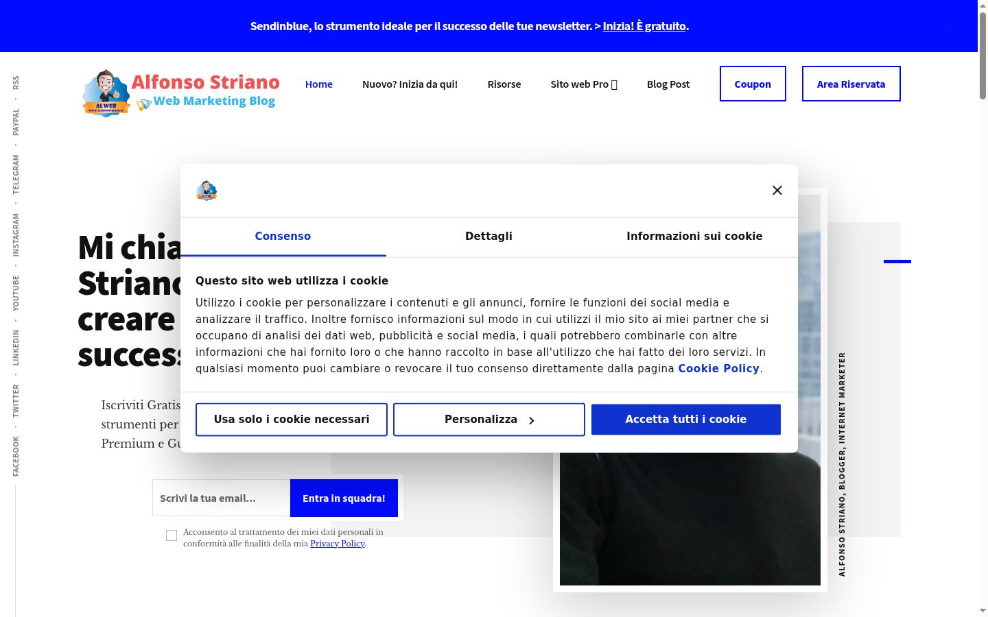 Screenshot tal-banner tal-kunsens muri qabel kwalunkwe interazzjoni