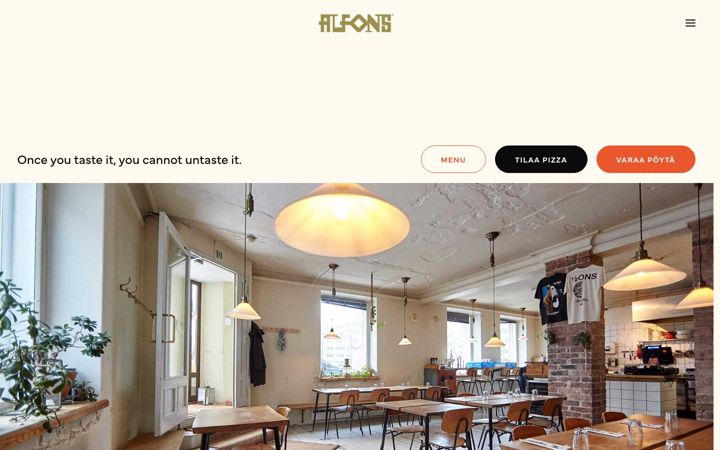 Screenshot του alfonspizza.fi