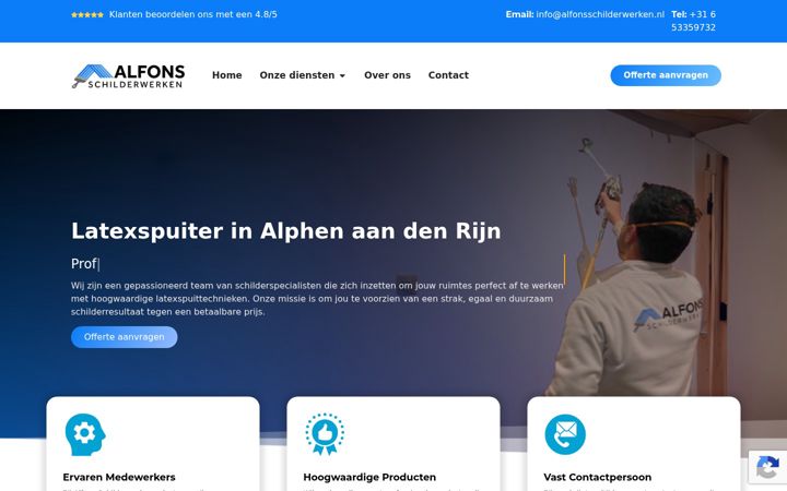 Screenshot of alfonsschilderwerken.nl