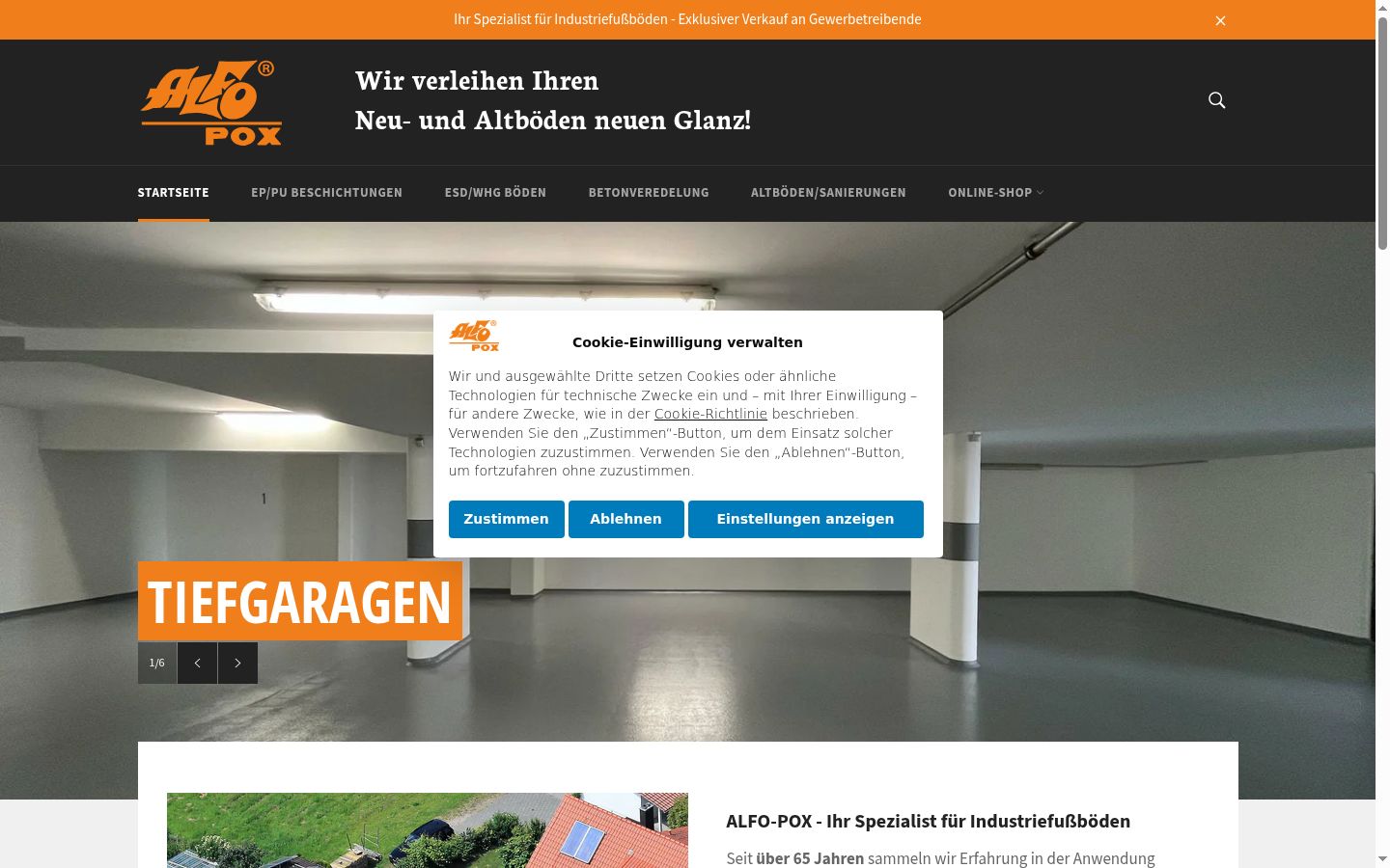 Screenshot van de toestemmingsbanner zoals getoond vóór enige interactie