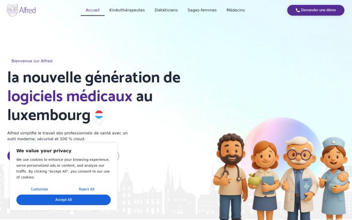 Screenshot of alfred-care.lu