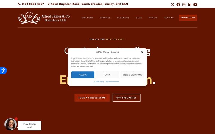 Screenshot of alfred-james.com