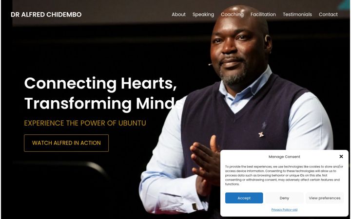 Screenshot of alfredchidembo.com