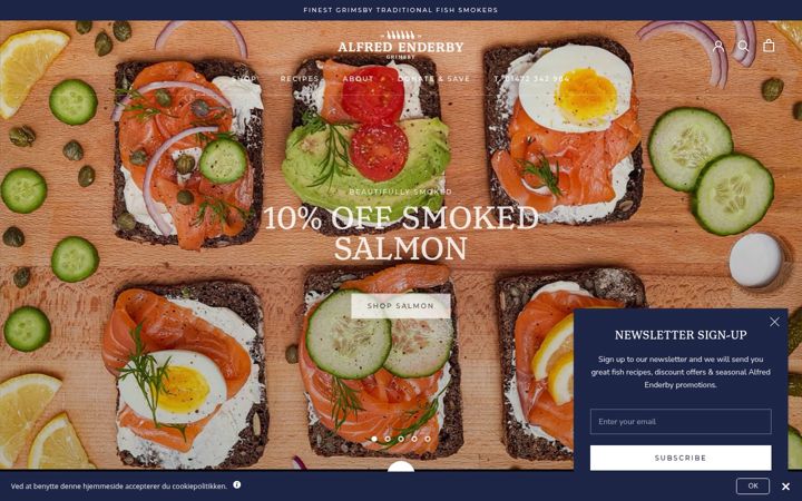 Screenshot of alfredenderby.co.uk