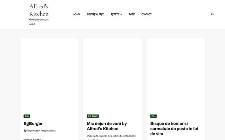 Screenshot of alfredkitchen.ro