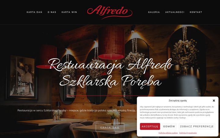 Captură de ecran a alfredo.com.pl