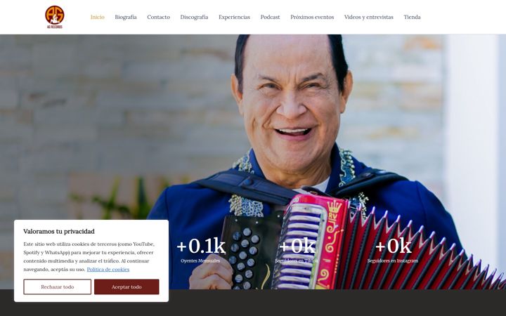 Screenshot of alfredogutierrezmusica.com