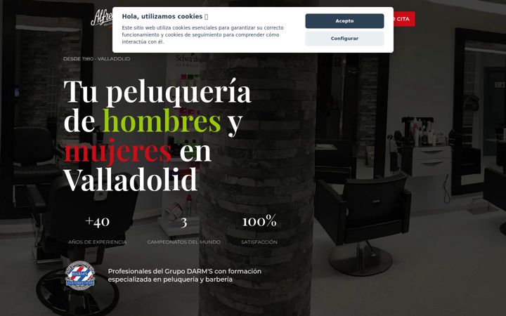 Screenshot of alfredopeluqueros.eu