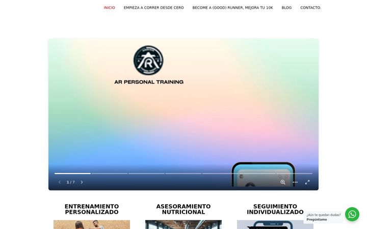 Screenshot of alfredorecioentrenadorpersonal.com